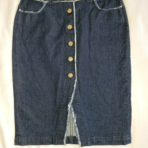 7 For All Mankind Sz 27 Front Pencil Skirt - Picture 1 of 7